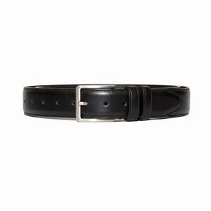 CHAPS Ralph Lauren Classic Black Belt with Silver Buckle